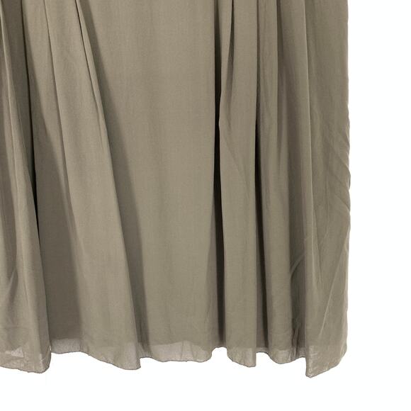 Nicole Miller Dress Women's Sz 10 Silk Fit and Flare Sleeveless Greige Orange - Picture 4 of 6